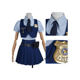 Judy Hopps 8 - Piece Cosplay Costume Set with Shirt Vest and Skirt - Coscosmos